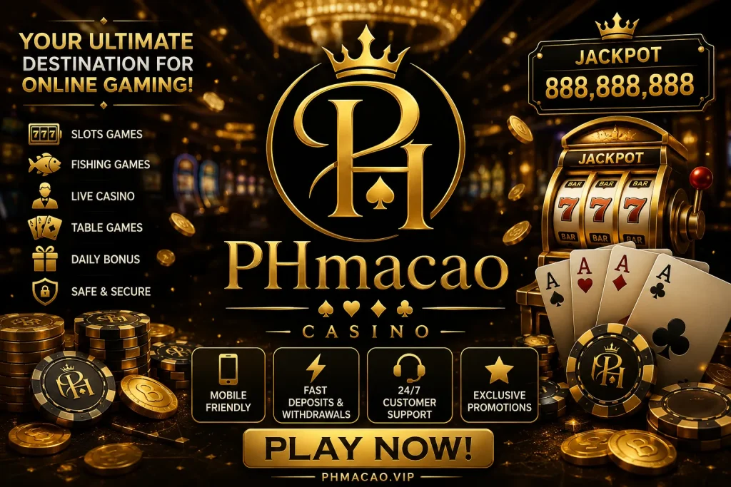 PHMACAO Luxurious casino experience with gold accents